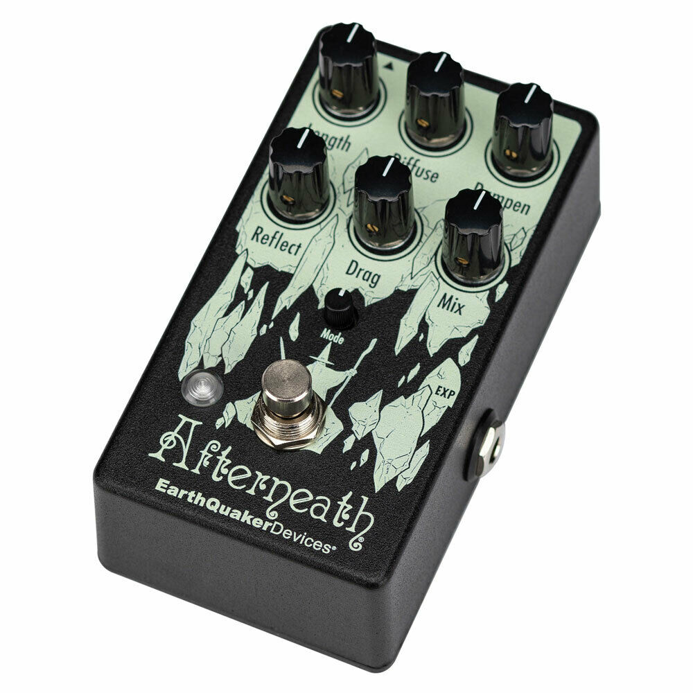 EarthQuaker Devices Afterneath v3 reverb pedal, black, view 3