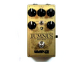 Wampler Tumnus Deluxe overdrive pedal — front view, gold enclosure