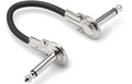 New Hosa Low Profile Flat Pancake Right Angle 6" Patch Cable IRG-1005