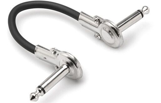 New Hosa Low Profile Flat Pancake Right Angle 6" Patch Cable IRG-1005