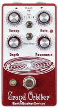 EarthQuaker Grand Orbiter V3 phaser pedal — red sparkle and white enclosure top