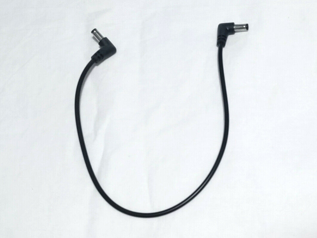 One Control DC-30-LL 30 cm black DC power cable with right-angle plugs on both ends