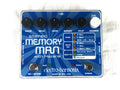 Electro-Harmonix Stereo Memory Man with Hazarai delay looper pedal — blue top panel