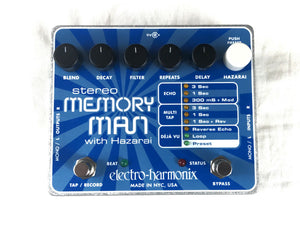 Used Electro-Harmonix EHX Stereo Memory Man with Hazarai Delay Looper Pedal
