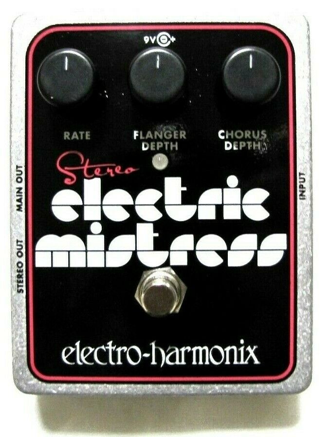 Electro-Harmonix Stereo Electric Mistress flanger chorus pedal — top control panel