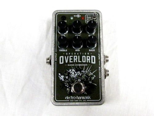 EHX Nano Operation Overlord overdrive pedal — top view with controls