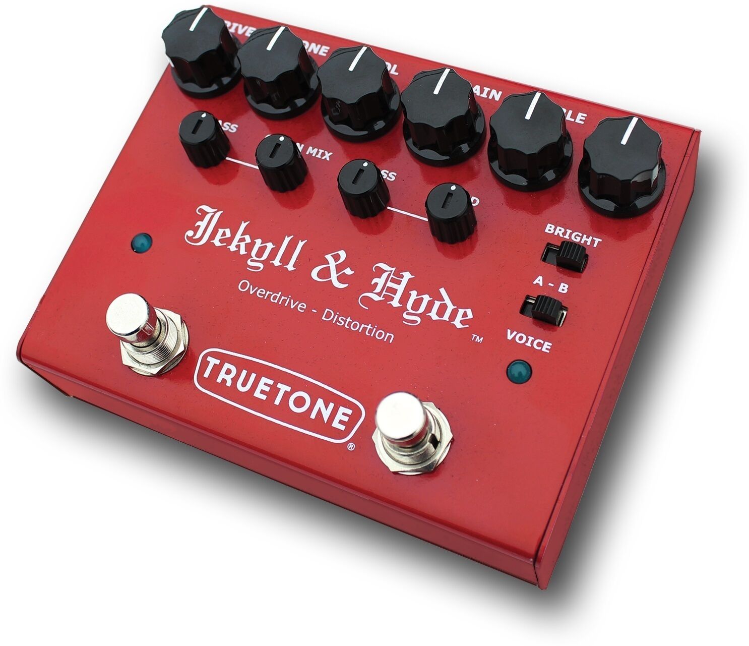 Truetone V3 Jekyll & Hyde dual pedal - control knobs detail