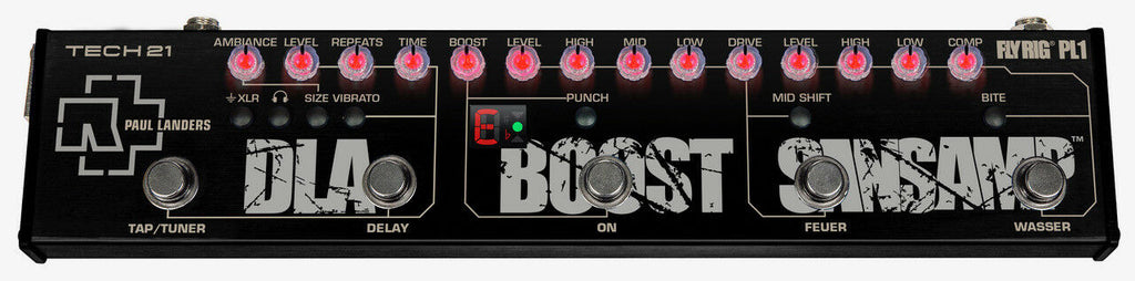 Tech 21 PL1 Paul Landers Fly Rig control panel detail