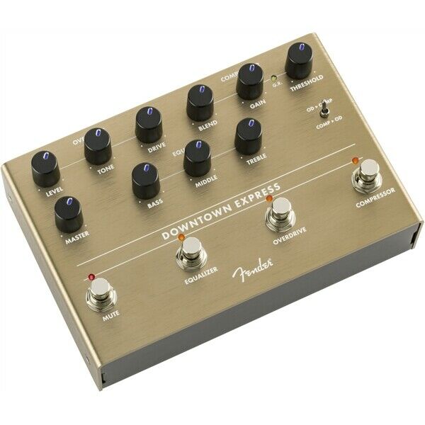 Fender Downtown Express bass multi-effect pedal — top panel view