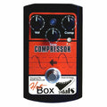 Hot Box HB-CP analog compressor pedal — black enclosure with red graphic face