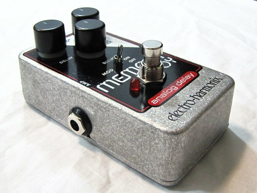 Electro-Harmonix Memory Toy analog delay pedal — top view showing knobs and mod switch