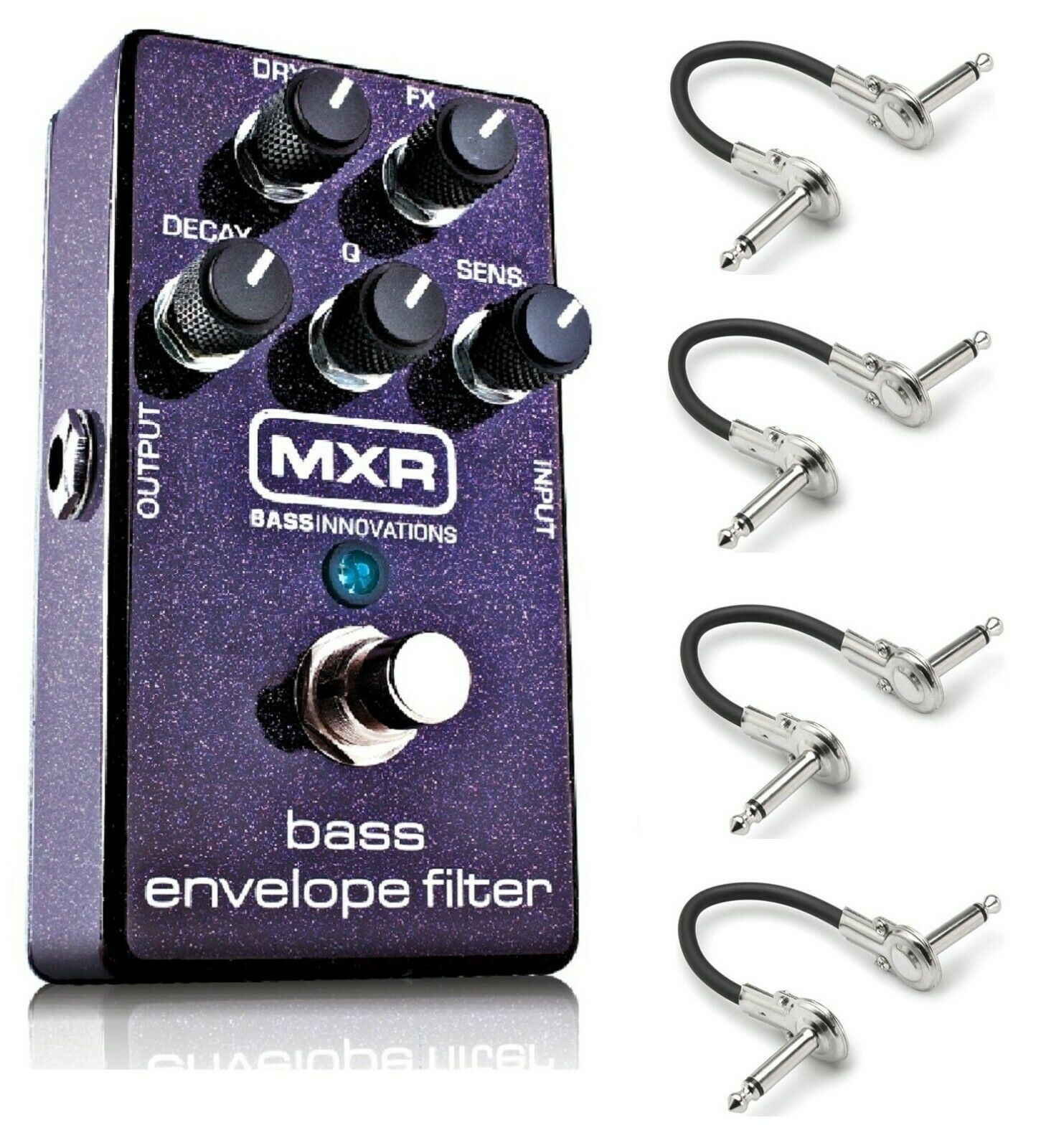 New MXR M82 Bass Envelope Filter black guitar effects pedal, front view