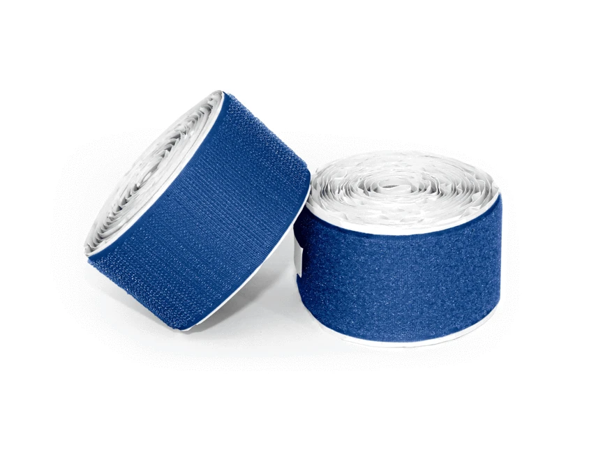 Pedaltrain Hook Loop Love hook-and-loop pedalboard tape — bright blue rolls