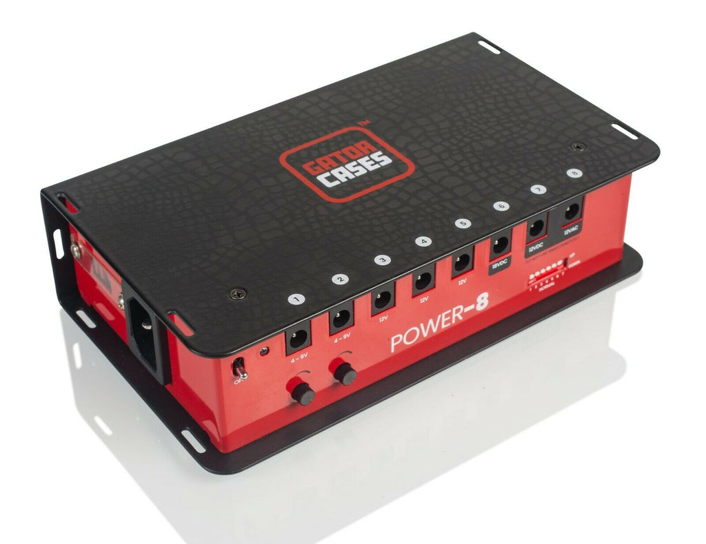 Gator GTR-PWR-8 power supply — front output jacks and SAG knobs