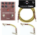 Fender Lost Highway Phaser pedal — burgundy top, with tweed cables