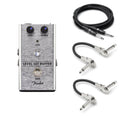 Fender Level Set Buffer Guitar Pedal - Silver Anodized Aluminum with Hosa Cables Bundle