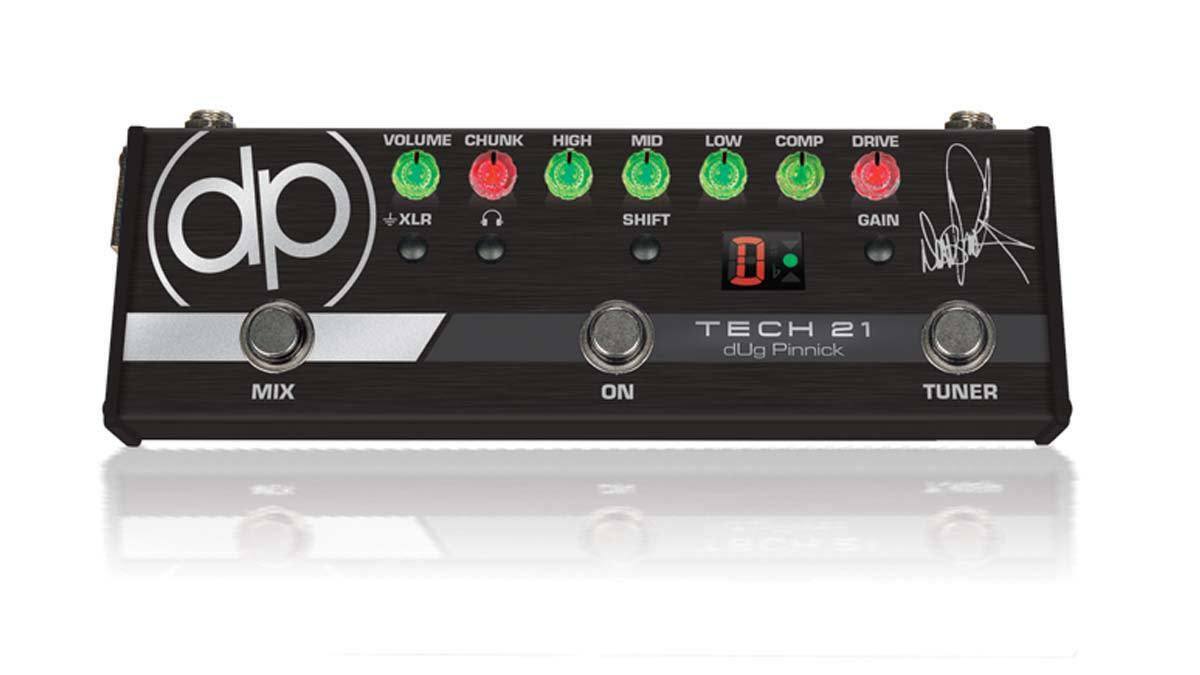 Tech 21 DP-3X dUg Pinnick signature bass pedal - black enclosure top view