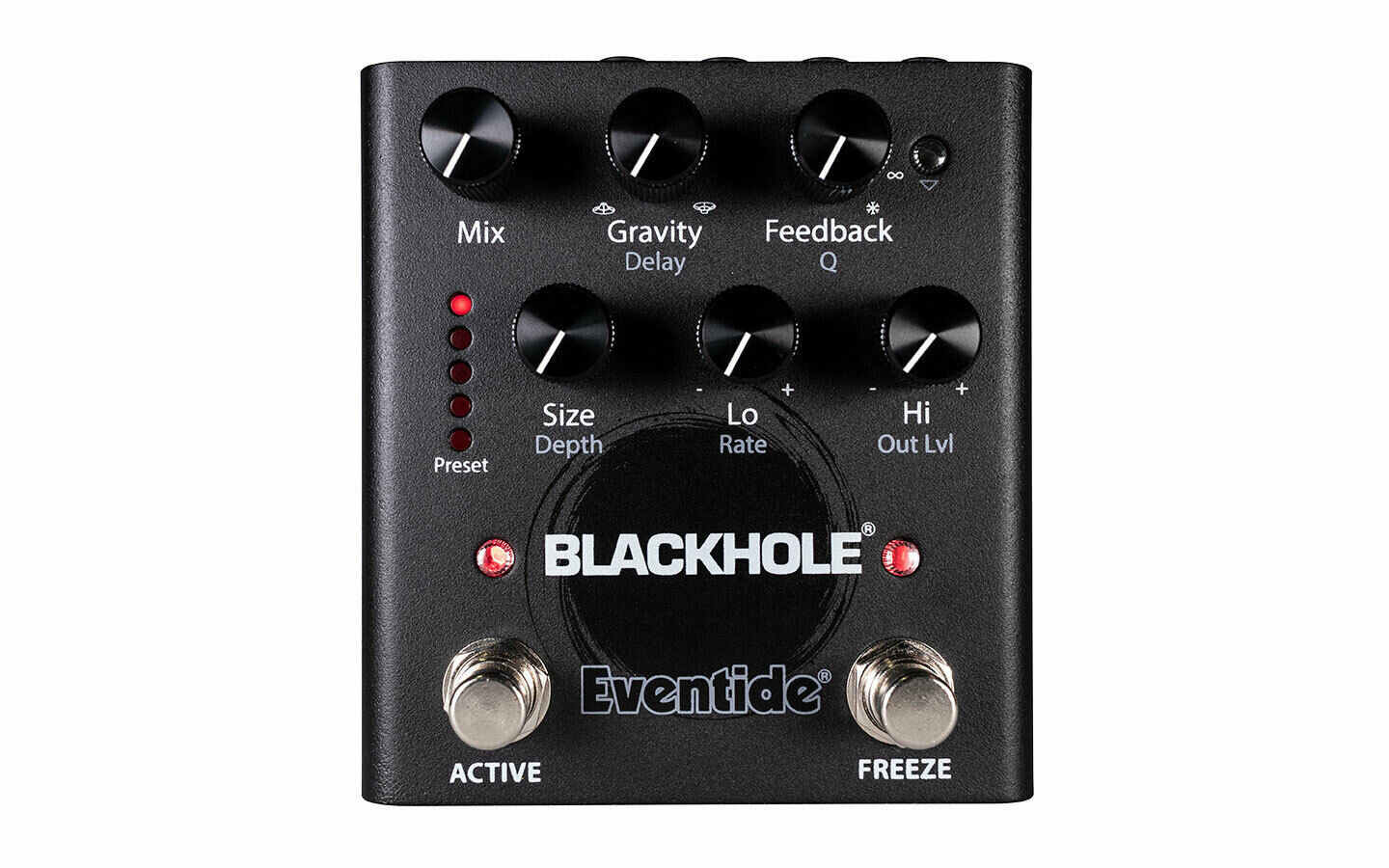 New Eventide Blackhole reverb pedal - control knobs detail