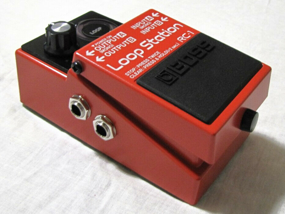 Used Boss RC-1 Loop Station looper pedal showing jacks and Boss logo