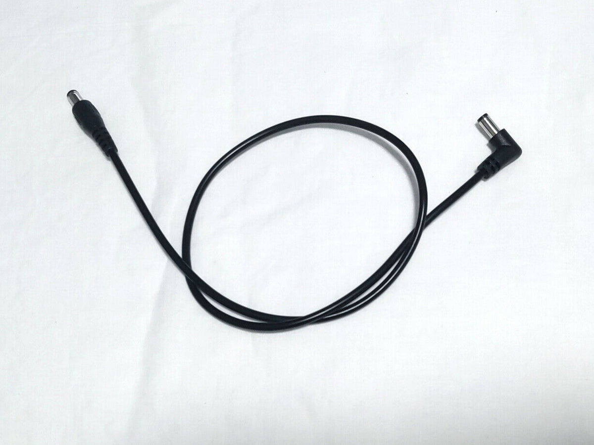 One Control DC-50-LS 50cm black DC power cable with angled and straight plugs
