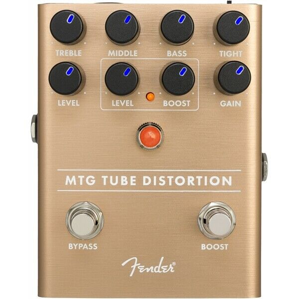 Fender MTG Tube Distortion pedal — angled side view