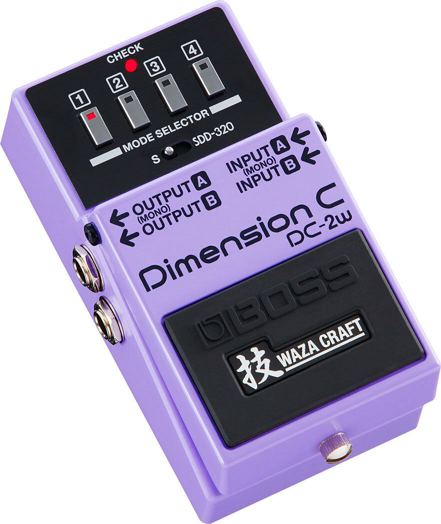 Boss DC-2W Dimension C pedal — top control panel view