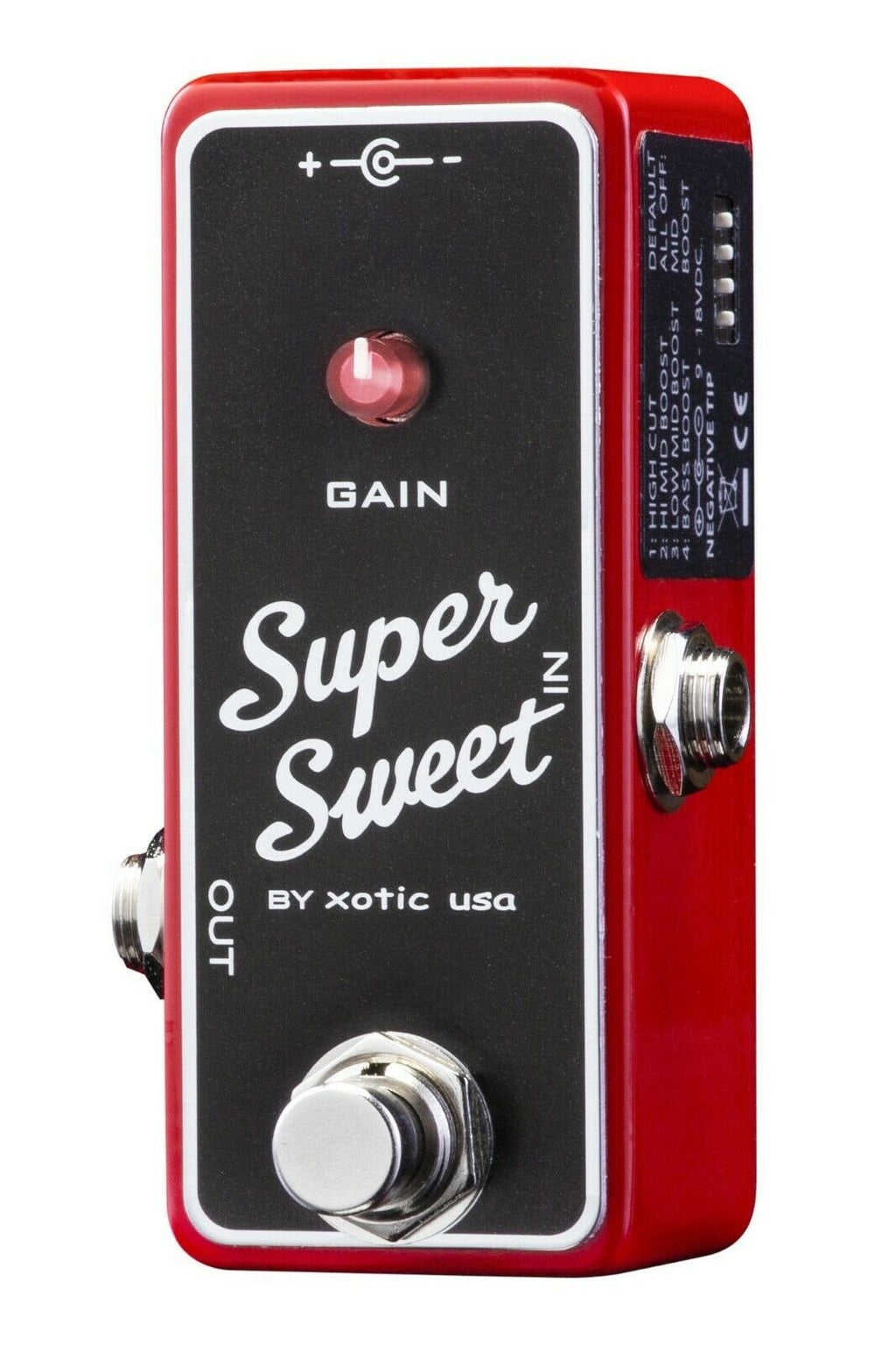 Xotic SSB Super Sweet Booster pedal — gain knob detail view