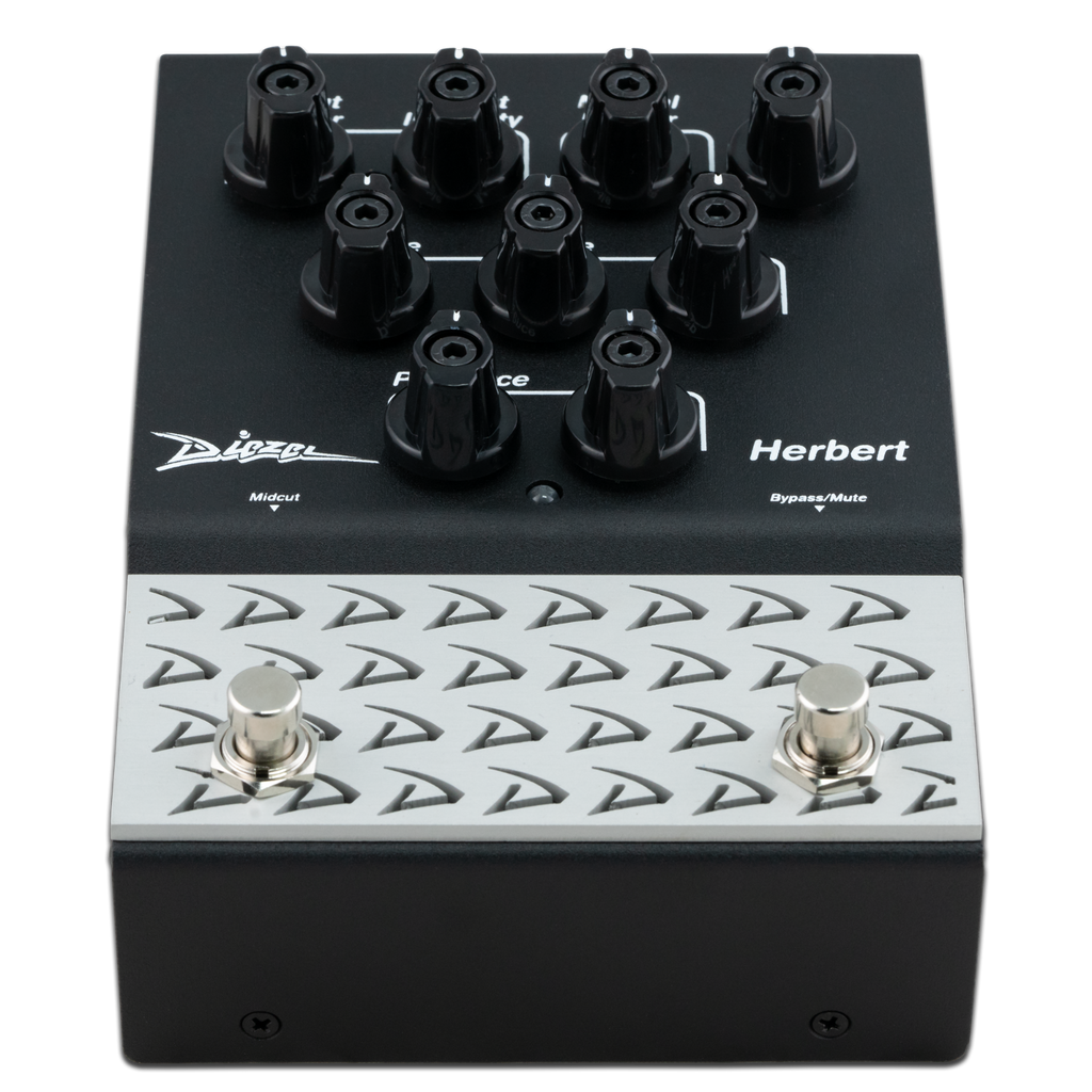 Diezel Herbert Distortion Preamp Guitar Effects Pedal Front/Bottom