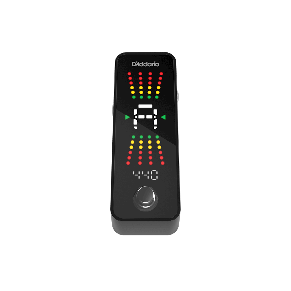 D'Addario Pedal Tuner Plus CT-23 — black tuner pedal front display view
