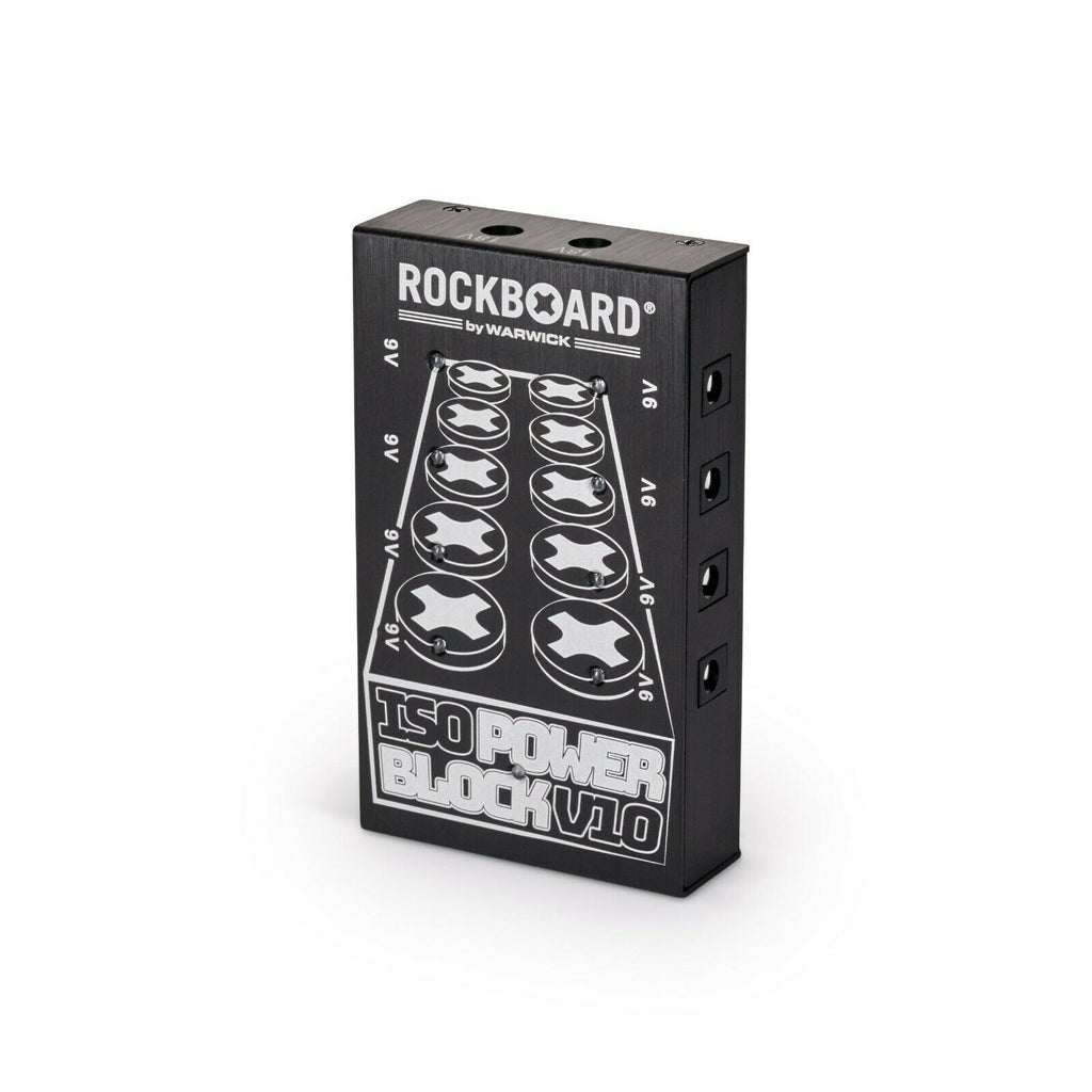 RockBoard ISO Power Block V10 power supply — angled view