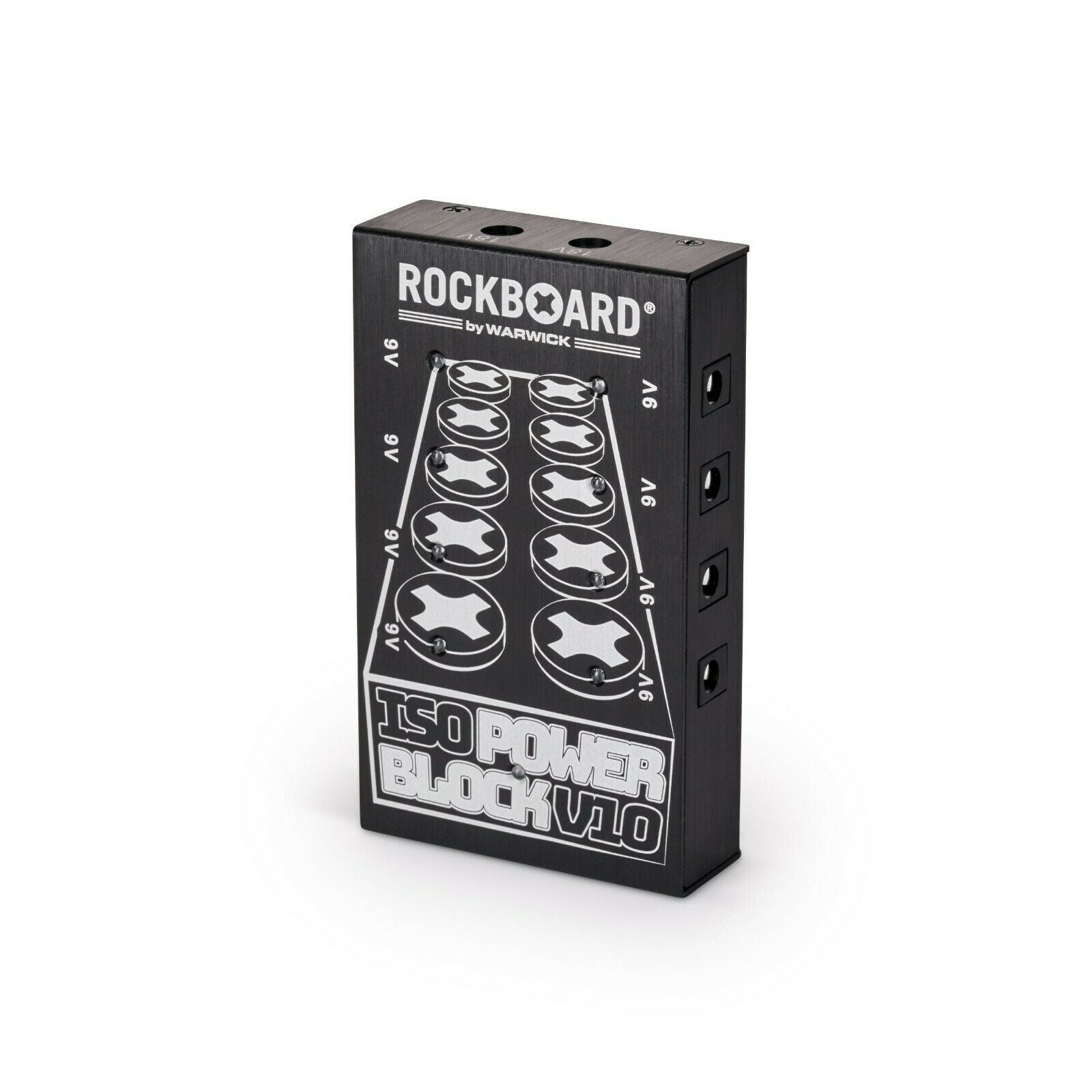 RockBoard ISO Power Block V10 power supply — angled view