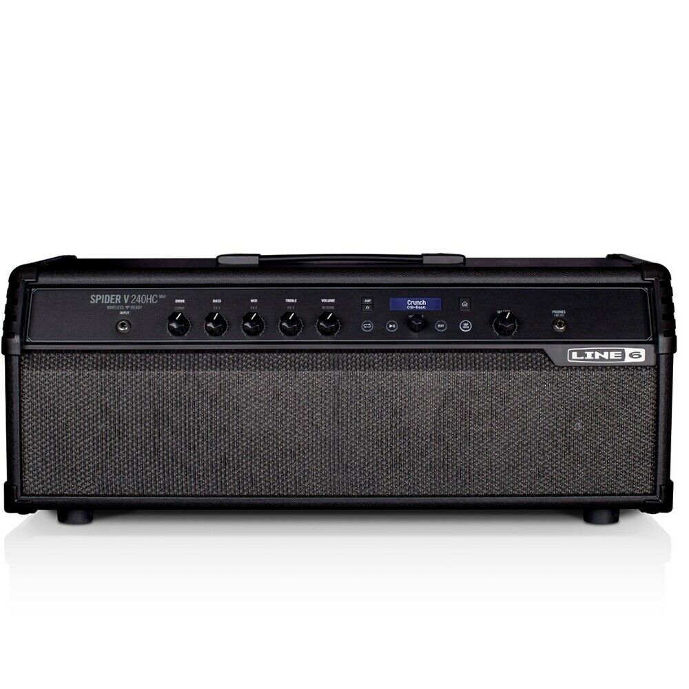 Open Box Line 6 Spider V 240HC MkII 240W modeling guitar amp head - black, front view