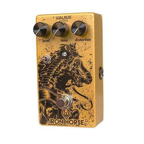 Walrus Audio Iron Horse V2 distortion — side angle showing toggle and footswitch