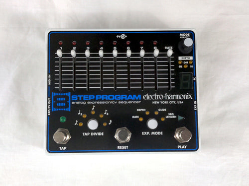 Electro-Harmonix 8 Step Program sequencer pedal — black enclosure with sliders