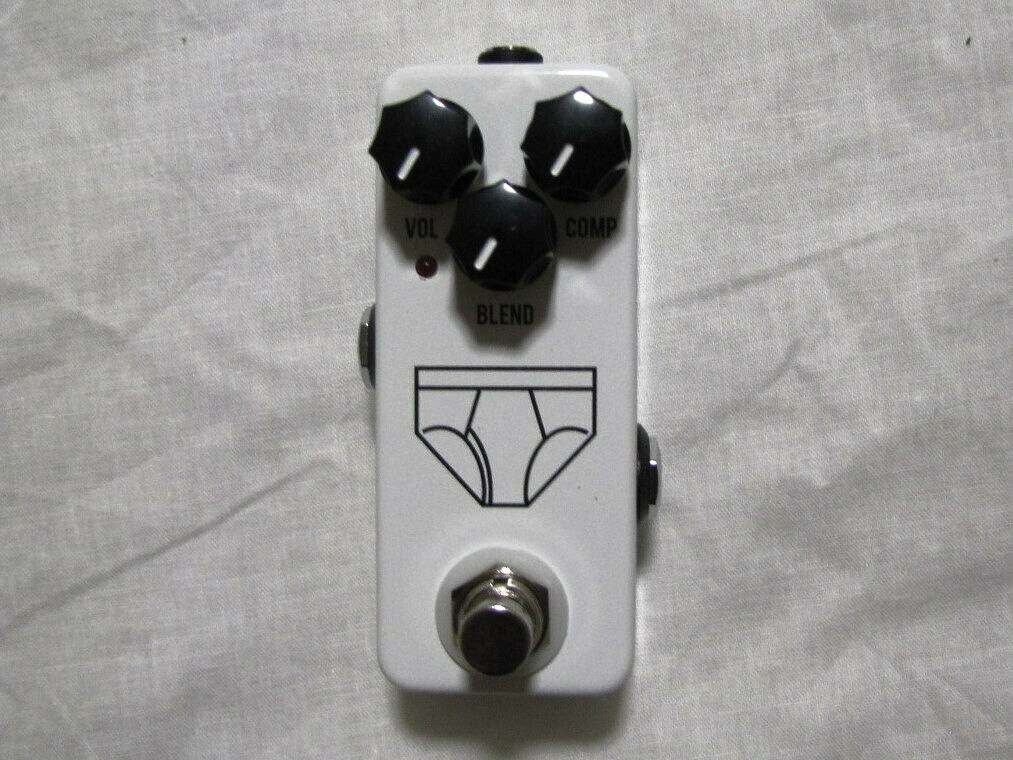 JHS Whitey Tighty mini compressor guitar pedal - white enclosure, three knobs