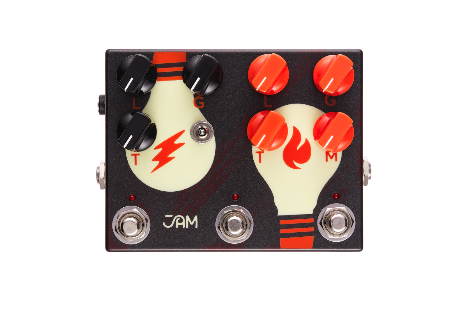 JAM Pedals Double Dreamer dual overdrive pedal in black with red graphics
