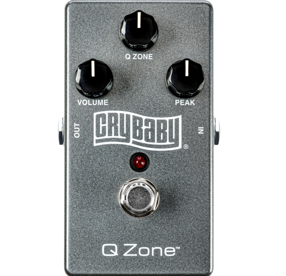 MXR QZ1 Cry Baby Q-Zone fixed wah pedal showing Volume Q Zone and Peak knobs