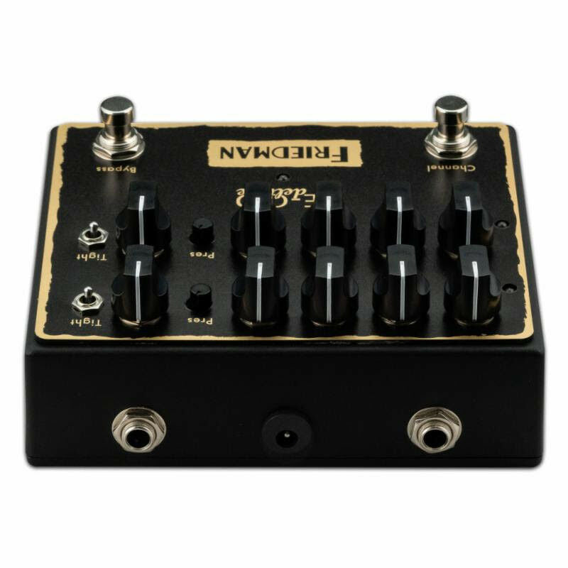 Friedman BE-OD Deluxe dual overdrive pedal controls close-up