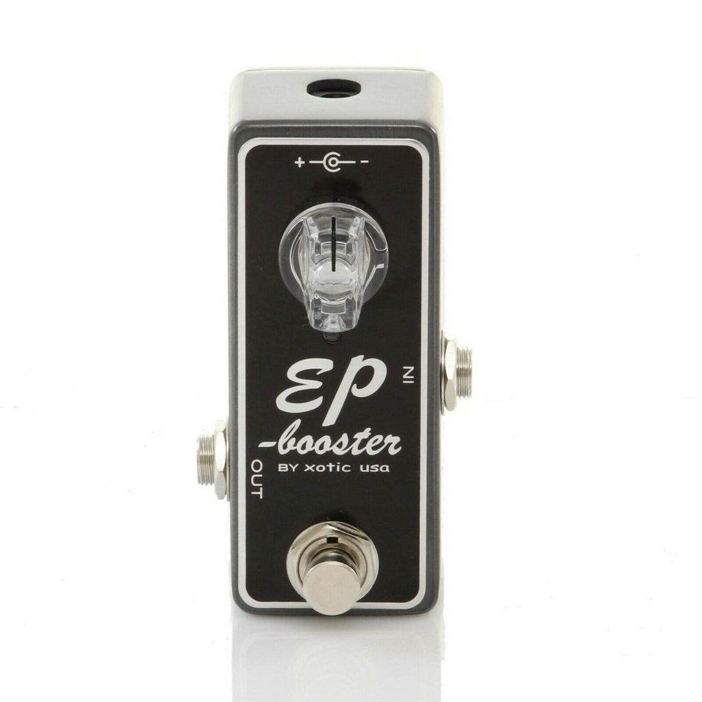 New Xotic EP Booster pedal input and output jacks view
