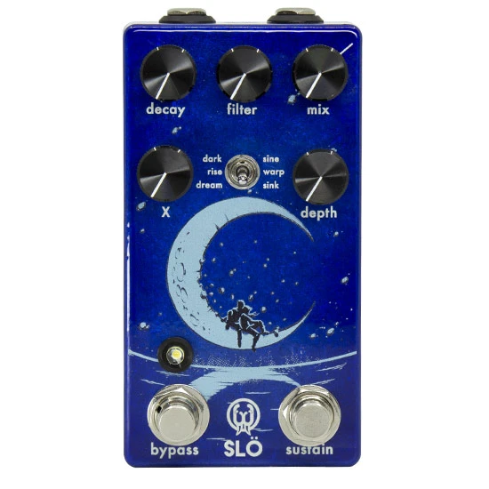 Walrus Audio Slö blue multi texture reverb guitar pedal top view
