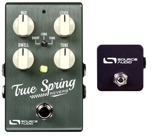 Source Audio True Spring Reverb Effects Pedal Front and SA167 Tap Switch Front