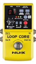 NUX Loop Core looper pedal - yellow enclosure, top view