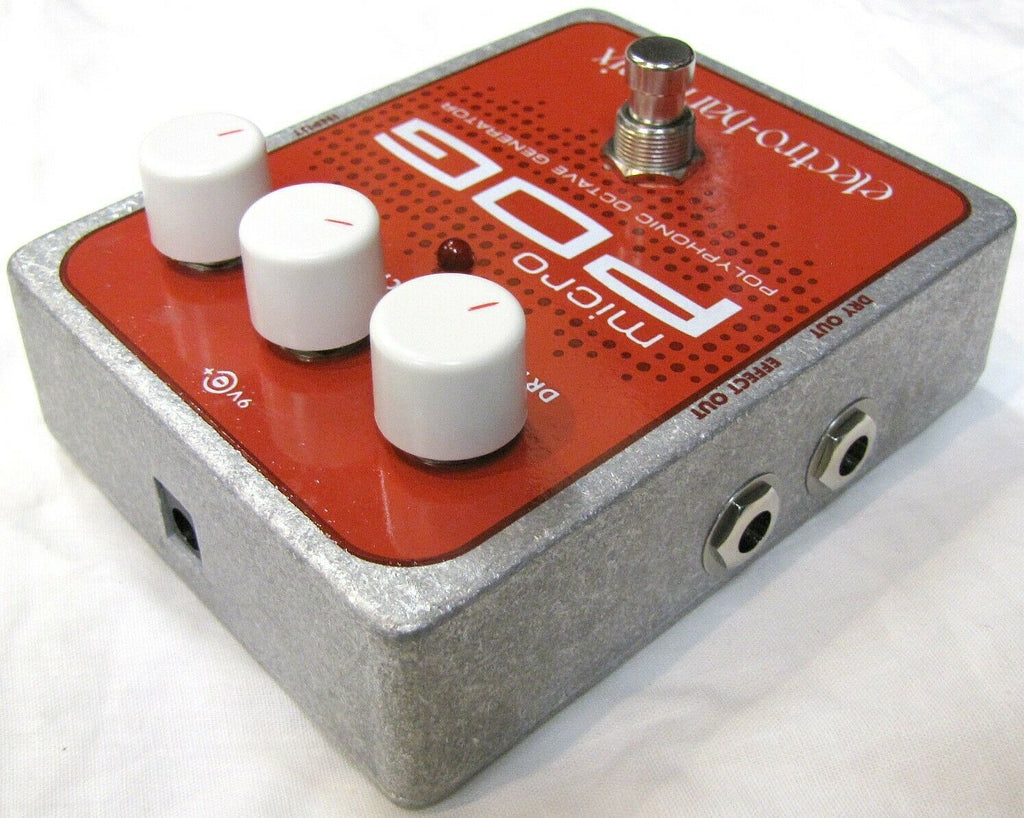 EHX Micro POG pedal side jacks view