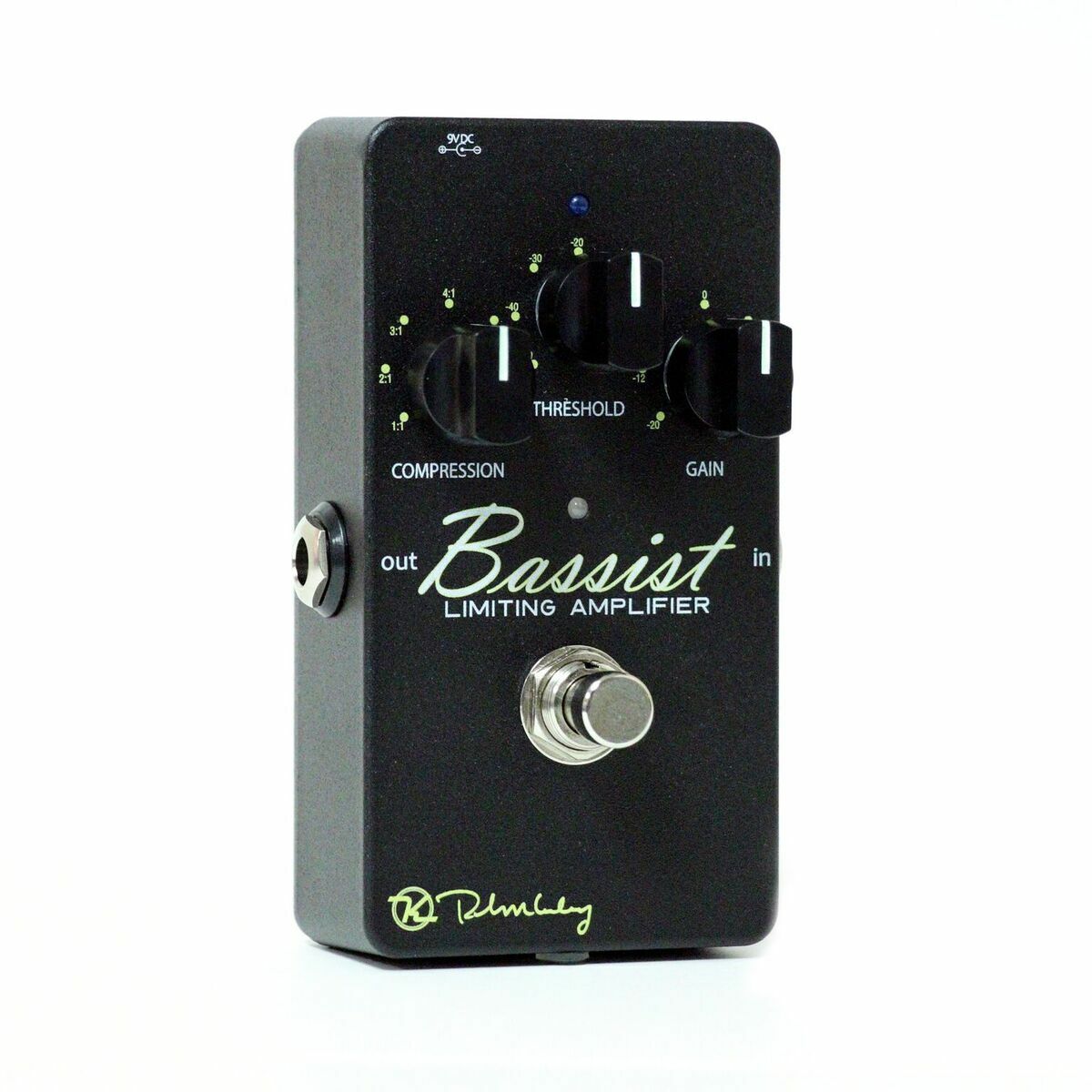 New Keeley Bassist Compressor bass pedal, front and left side view
