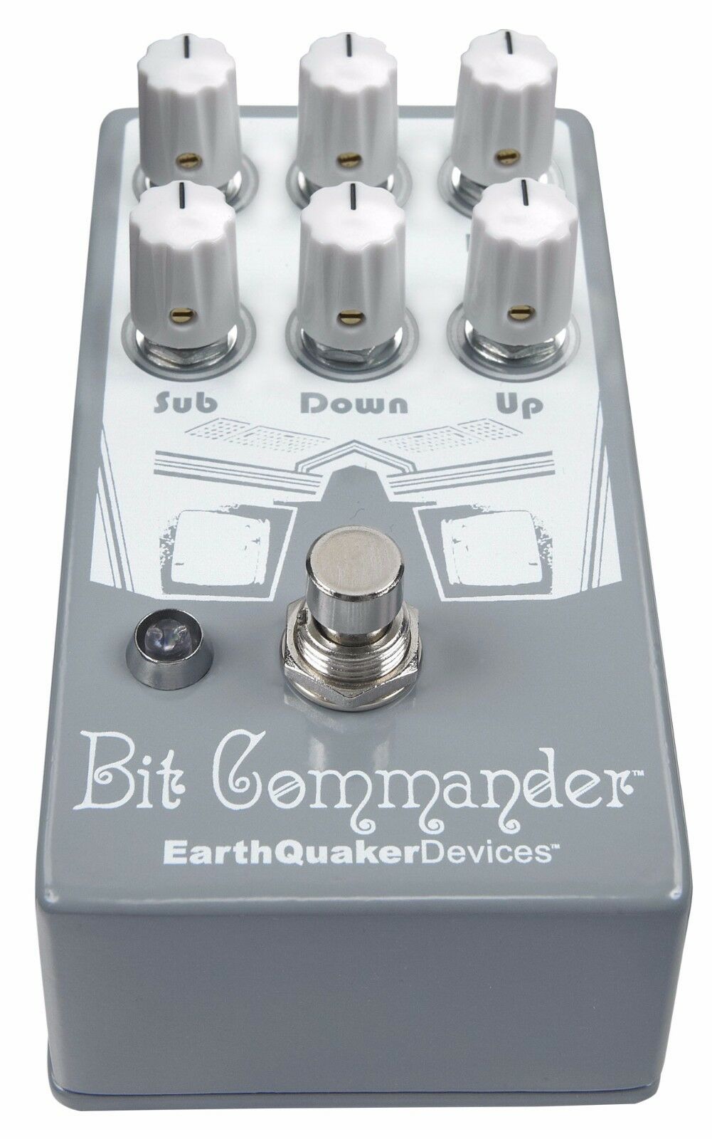 EarthQuaker Bit Commander V2 synth pedal — side jacks view