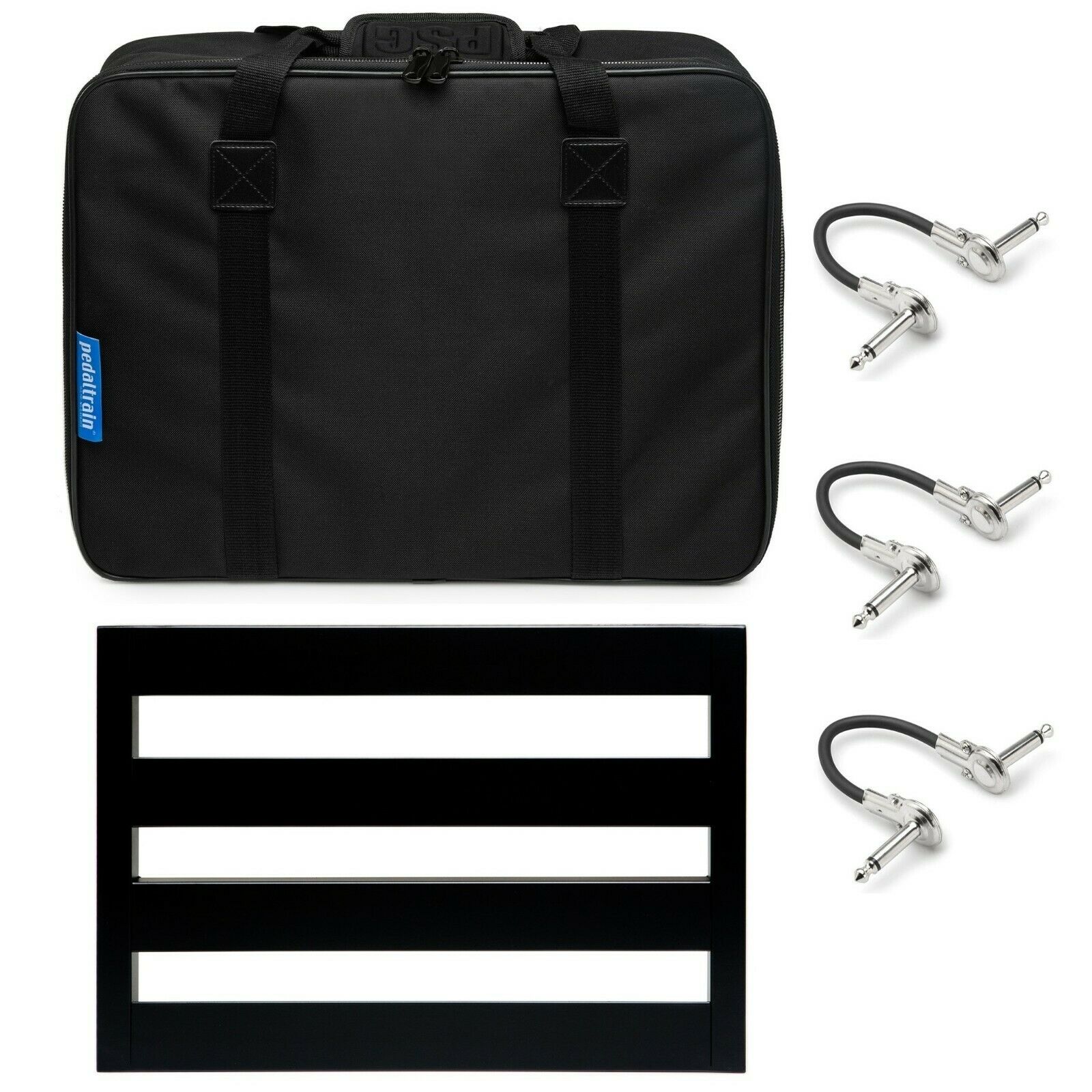 Pedaltrain Classic JR pedalboard - black board, soft case and patch cables