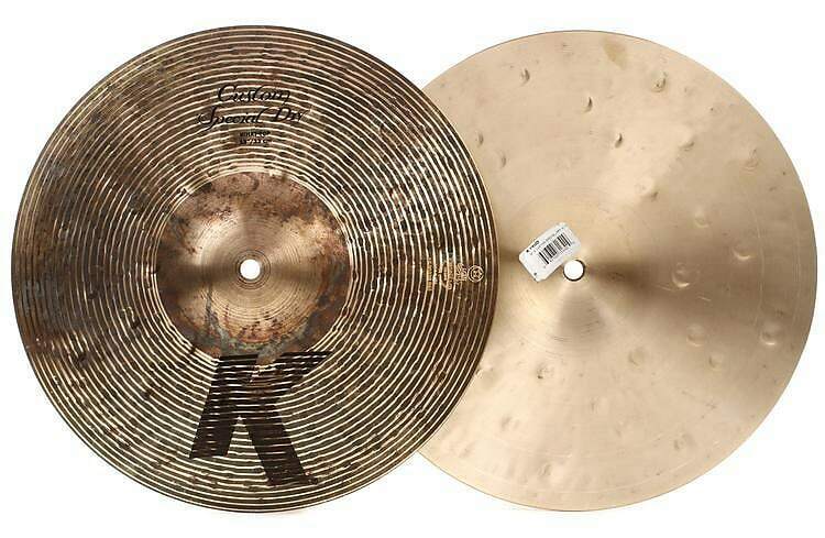 Zildjian 13 inch K Custom Special Dry hi hat cymbals pair, top and bottom
