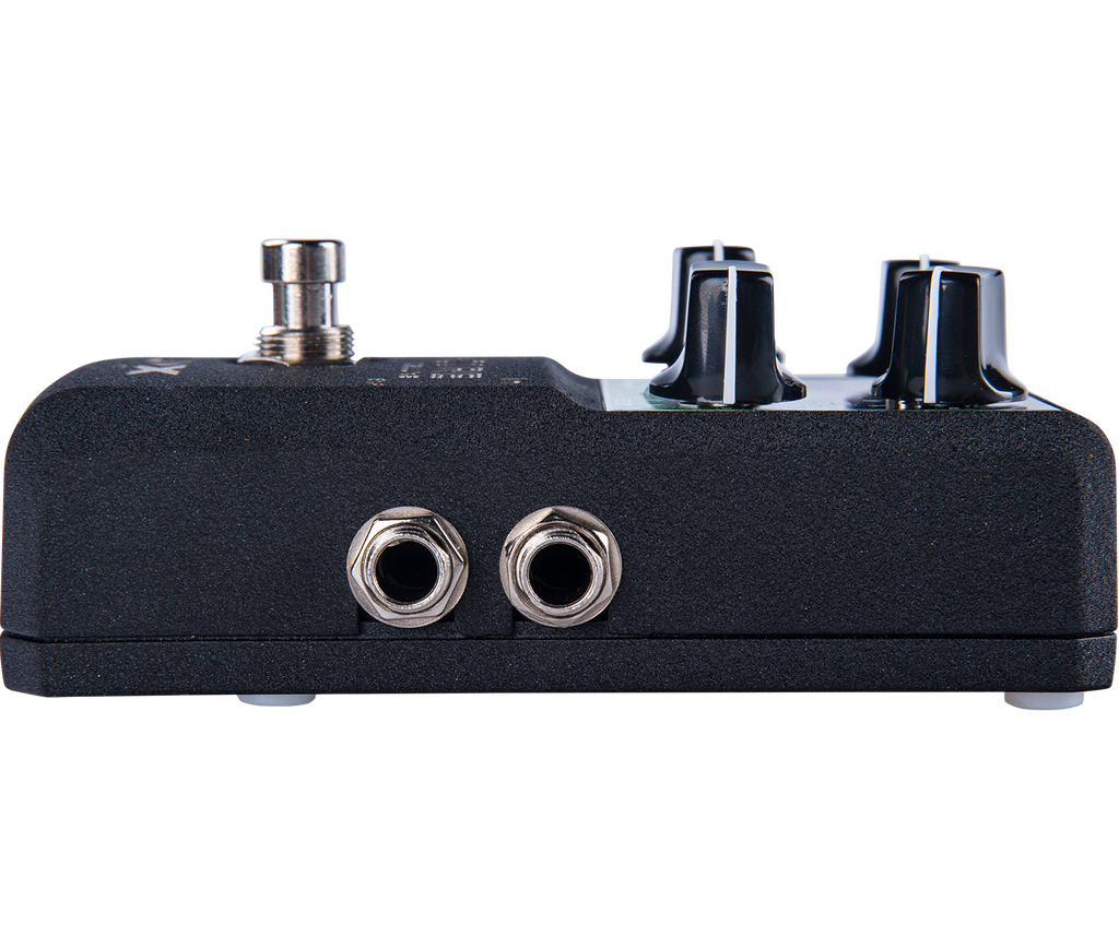 NUX Tape Core Deluxe tape delay pedal - side jack view