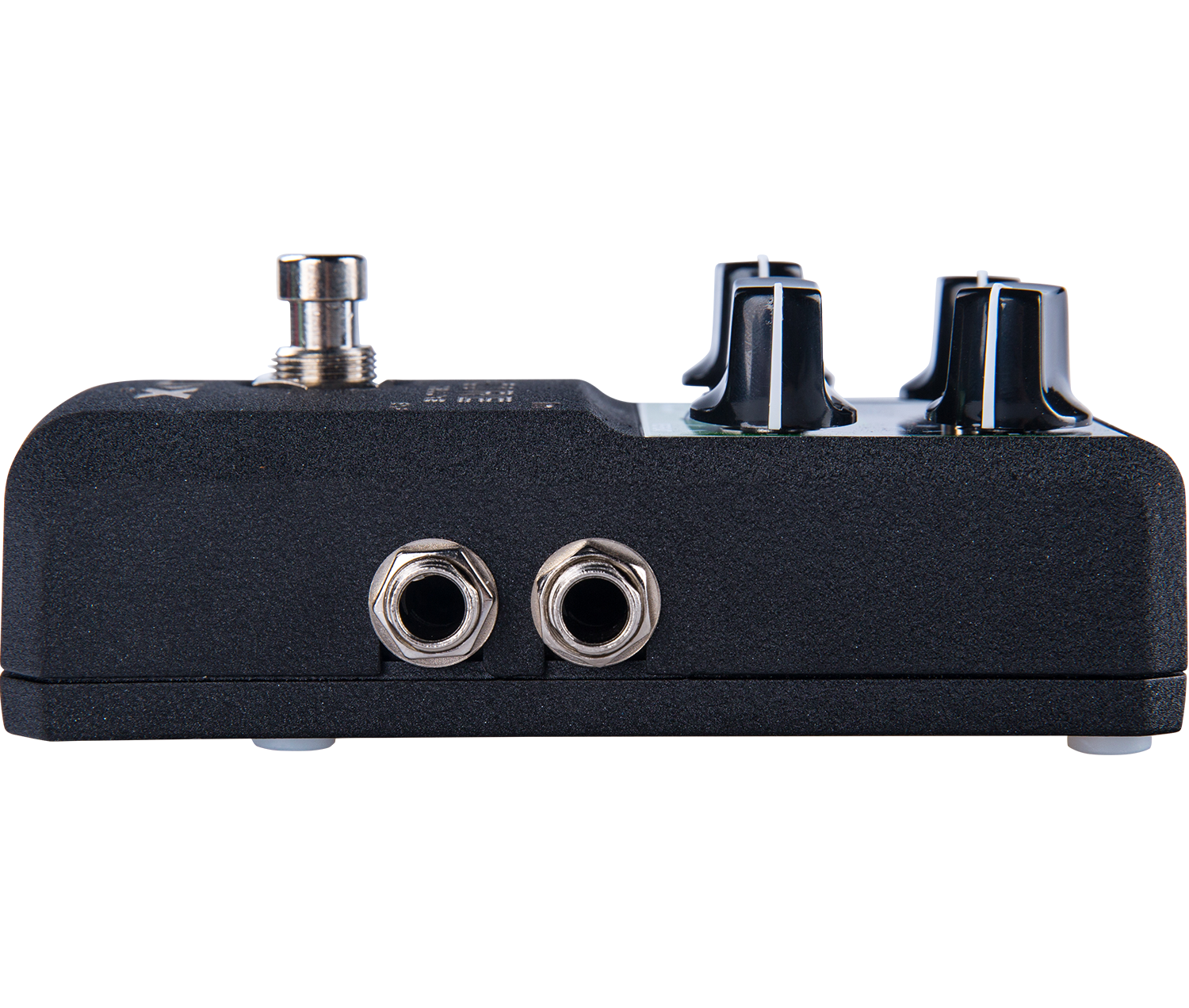 NUX Tape Core Deluxe tape delay pedal - side jack view