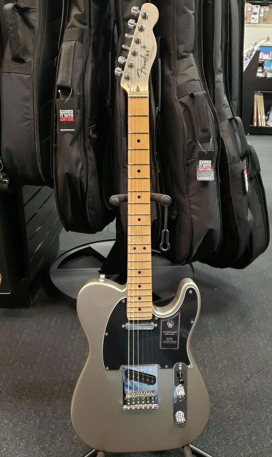 Fender 75th Anniversary Telecaster full front view with maple neck
